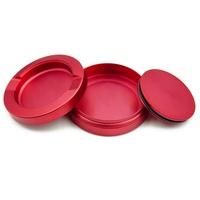 Boîte à Snus en métal de conteneur de sachets de Snus en aluminium moleté fait sur commande avec joint torique en caoutchouc