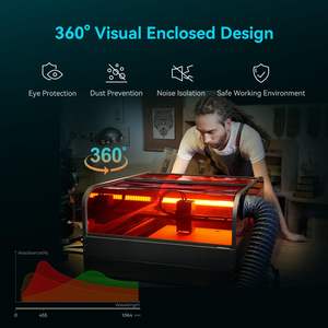 Grabadora Láser Creality Falcon 2 <span class=keywords><strong>Pro</strong></span> S 22 con Asistencia de Aire, Máquina Grabadora y Cortadora Láser Cerrada de 22W / 40W - Product Image 6