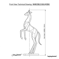 Statue de kangourou surdimensionnée en acier Corten, finition patine de rouille pré-âgée, sculpture de repère pour entrée de ranch prairie