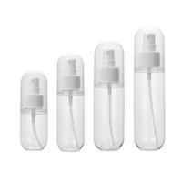 Forme de capsule cosmétique 30ml 40ml 50ml 60ml 70ml 80ml 100ml bouteille de pulvérisateur de brume fine en plastique bouteille de pompe à crème bouteille à bouchon rond