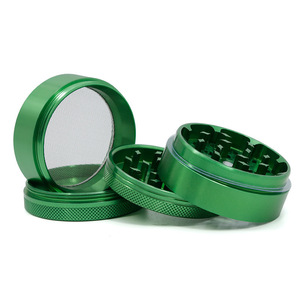 Molinillo de tabaco de aluminio con logotipo personalizado, suministros para tienda de humo, molinillo de aluminio con logotipo personalizado de 40mm, 50mm, 55mm, 63mm - Product Image 2