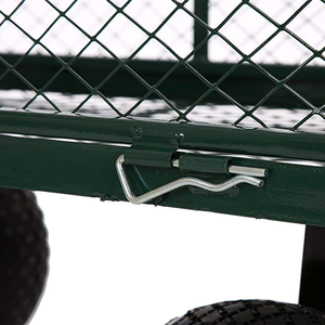 TC1840A 1840ミニ4輪ヘビーデューティ折りたたみガーデンハンドトロリースチールユーティリティメッシュガーデンカートガーデントロリー - Product Image 3