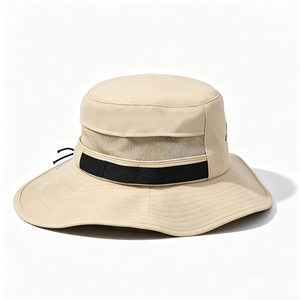 Chapeau Bob Beige Réglable à Large Bord pour Femme, Léger et Respirant, Idéal pour la Randonnée, le Camping et les Voyages - Product Image 4
