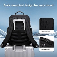 Nouveau sac à dos pour ordinateur portable de voyage d'affaires multifonctionnel à grande capacité en polyester imperméable à coque dure pour hommes