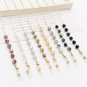 New Sunglasses Frames String Strap Metal Eyeglass Retainer Eyewear <strong>Holder</strong> Fashionable Crystal Glasses Chain <strong>for</strong> Women <strong>Spectacles</strong> - Product Image 1