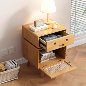 Nordic Solid Wood Robot Nightstand With Storage <b>Drawer</b> Bedroom <b>Side</b> <b>Table</b> For Kids And Adults - Product Image 2