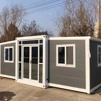 Maison conteneur extensible 40 pieds, mobile et démontable, préfabriquée, villa 3 chambres