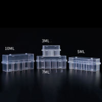 Confezione da 10 Contenitori Rettangolari in LDPE Riciclato per Fiale, Scatola per Conservazione di Fiale da 3ml, 7ml, 10ml per Polvere Liofilizzata