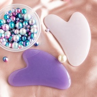Gloway Fabricant Beauté Grattage Outils de Massage du Visage Logo Personnalisé Acrylique Visage Gua Sha