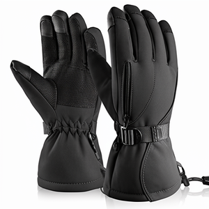 Guantes de poliéster para snowboard, cálidos para invierno, con cierre de cordón, a prueba de viento, para esquí, deportes al aire libre, protección para las manos en climas fríos - Product Image 1