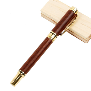 أسطوانة علامة خشب الورد عالية الجودة بشعار مخصص ، هدية أعمال طلاب الأعمال من الفولاذ المقاوم للصدأ - Product Image 2