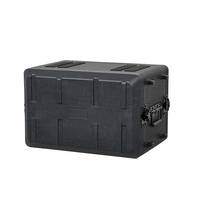 Flight case en plastique dur d'équipement fait sur commande de dimension avec le tiroir en plastique 15 "caisse de vol de support de la profondeur 2U 4U 6U pour le système audio