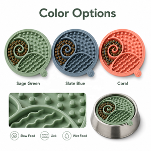 Silicone Slow Feeder <b>Dog</b> <b>Bowl</b> Insert with Suction Cups 3 Zone Lick <b>Mat</b> Anti Choking Pet Feeding Insert Custom Logo - Product Image 1