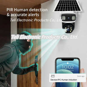 4G Black Solar <b>Camera</b> V380pro Dual Lens PIR Tracking Moving Objects Battery Sun Charging WiFi <b>IP</b> for Outdoor <b>Surveillance</b> - Product Image 3