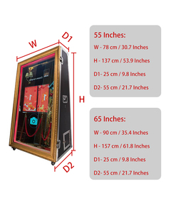 TOPS 55 "y 65" Magic Mirror Photo Booth Set básico con cámara e impresora Marco LED HD TV con estuche de viaje - Product Image 2