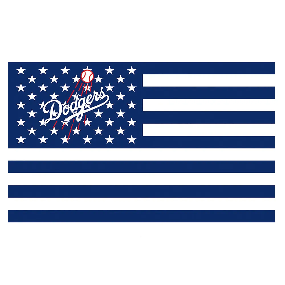 OEM baixo moq personalizado Los Angeles Dodgers Bandeiras bandeira 3x5ft