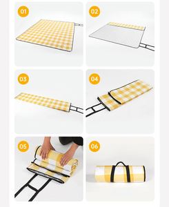 2-In-1 and Tote <b>Bag</b> Waterproof <b>Foldable</b> Mat Outdoor <b>Beach</b> Compact Portable Travel Picnic Blanket - Product Image 6
