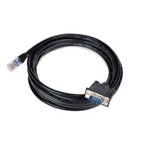 Câble coaxial série RS232 DB9 9 broches, PVC noir, RJ45 8p8c femelle, Cat5 Ethernet LAN, console, paire torsadée, moniteur, microphone