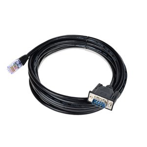 Cable coaxial de puerto serie RS232 DB9 de 9 pines, PVC negro, RJ45 8p8c, hembra, Cat5, consola LAN <span class=keywords><strong>Ethernet</strong></span>, par trenzado para Monitor - Product Image 2