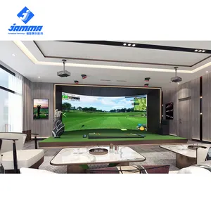 AR Simulator Golf Dalam Ruangan Layar Proyeksi, Simulator Golf Virtual, Peralatan Permainan untuk Pusat Santai