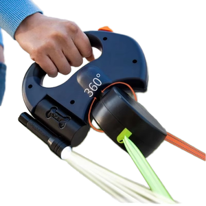 Venta directa Correa retráctil de tracción para perros 2 en 1 Cuerda automática de doble cabeza para caminar para perros medianos y pequeños Teddy Pomeranian - Product Image 1