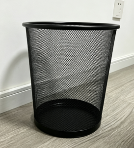 12 Liter PVC Coating Metal <b>Mesh</b> Open Waste Basket, Round <b>Wire</b> <b>Mesh</b> Trash Bin for Indoor Use - Product Image 6