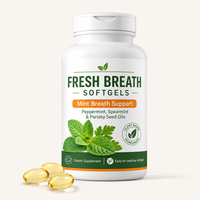 Cápsulas Breath Plus para el Alivio del Mal Aliento en Adultos, Fórmula de Menta, Hierbabuena y Perejil, Sin Gluten, Vegano, Refuerzo Inmunológico