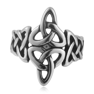 Men's Titanium Steel Hollow Flower <b>Ring</b> Geometric Punk Style Silver Color Gift Jewelry 24056 - Product Image 5