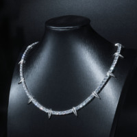 5mm Cubain Lien Chaîne Panthère Noire Hiphop Vvs Moissanite 925 Collier En Argent Sterling Populaire Hiphop Bijoux