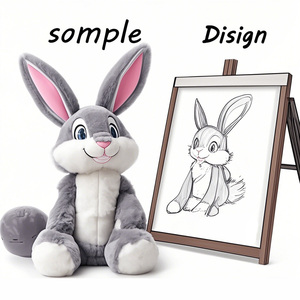 Peluche personnalisée de haute qualité, ours en peluche, tigre, super doux, en coton PP, selon le dessin fourni - Product Image 3