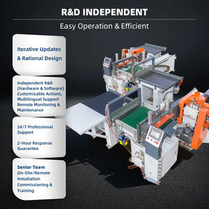 <span class=keywords><strong>Machine</strong></span> semi-automatique pour assemblage par joint de doigt de bois, ligne de production à haute productivité pour cadres de fenêtres et plinthes en bois - Product Image 4