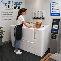 Station de lavage pour chiens en libre-service, résistante aux intempéries, semi-extérieure, pour les parcs