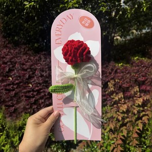 <span class=keywords><strong>Ramo</strong></span> de Flores Tejido a Crochet para el Día de la Madre, Hecho a Mano, con <span class=keywords><strong>Claveles</strong></span>, Rosas y Girasoles, Producto Terminado, Regalo para Mamá o Mejor Amiga - Product Image 6