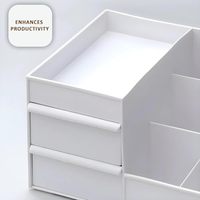 Boîte de rangement cosmétique multifonctionnelle en plastique PP à trois couches, organisateur de dortoir, salle de bain, soin de la peau, coiffeuse, tiroir