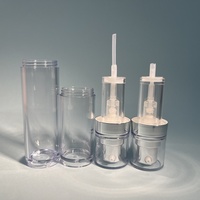 10ml 15ml 30ml Bouteille de mélange d'huile de poudre à double chambre Bouteille de distributeur de séparation de poudre d'eau deux-en-un