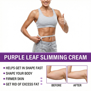 Crème corporelle amincissante <span class=keywords><strong>et</strong></span> raffermissante au collagène Purple Leaf, marque propre, pour massage abdominal – Nouveauté ! - Product Image 6