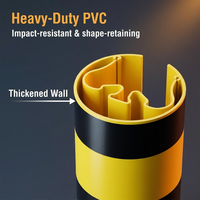 Manchon de protection anti-collision en PVC pour poteau de rayonnage, protecteur robuste pour rayonnage d'entrepôt, diamètre 120 mm, jaune