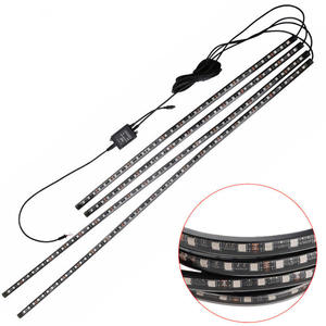 Kit d'éclairage LED RGB 4-en-1 pour voiture, 120 + 150 cm, avec contrôle via application, étanche, pour éclairage d'ambiance et sous-châssis - Product Image 4