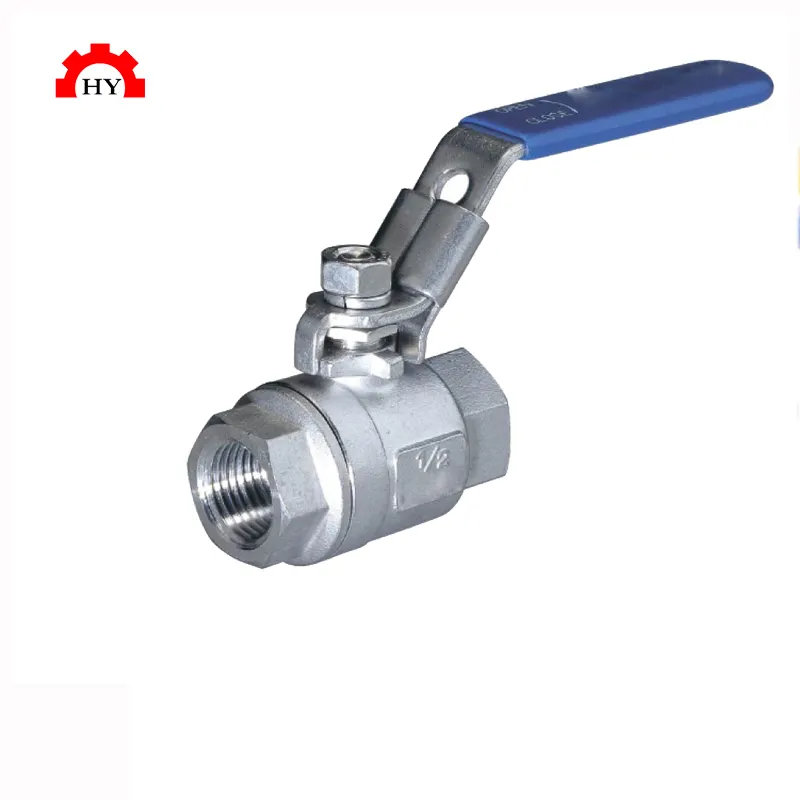 SS 316 stainless steel female thread ball valve with locking device