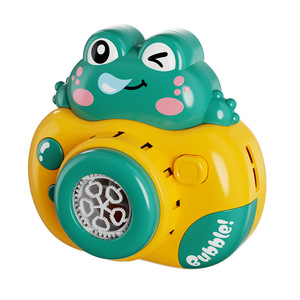 Máquina de burbujas con diseño de rana automática para niños de 2 a 6 años con estilo de cámara y función de burbujas porosas - Product Image 1