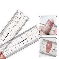 Offre Spéciale : Lot de 5 règles de mesure flexibles de 10 cm à double graduation pour vérification de la taille des ongles à presser