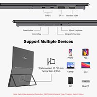 InnoView Tragbarer Dual-Monitor 15,6 Zoll 4K 100% SRGB Faltbares Design mit 315 °   Bildschirm-Anpassung DP/USB-C/HDMI Dual-Screen-Erweiterung