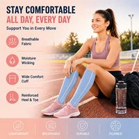 Bas de compression graduée OEM 15-20 mmHg de haute qualité pour le soutien de la circulation, respirants, pour le sport et la maternité