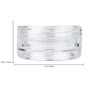 Boîtes/Pots cosmétiques ronds en plastique PS transparent 5g pour crème pour les yeux avec bouchon à vis imprimé en sérigraphie - Product Image 2
