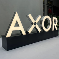 Enseigne LED 3D extérieure personnalisée pour entreprise, logo de magasin, lettres en relief 3D, enseigne LED 3D sur mesure pour entreprise