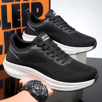 Chaussures de course pour hommes avec logo personnalisé, nouvelle maille légère et antidérapante, baskets décontractées à faible MOQ, directement de l'usine.