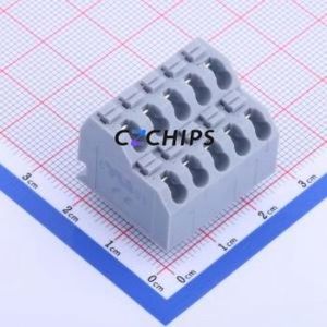 KF250T-5.0-2*5P Spring Terminal Block Through hole Component (THT),P=5mm Connector 2x5P 5mm Gray 10P - Product Image 1