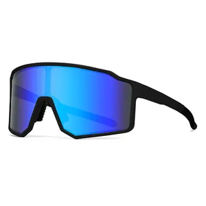 Nuovi occhiali da ciclismo personalizzati jh161 verde argento CE Uv400 Rimless Logo personalizzato occhiali da sole sportivi per uomo donna