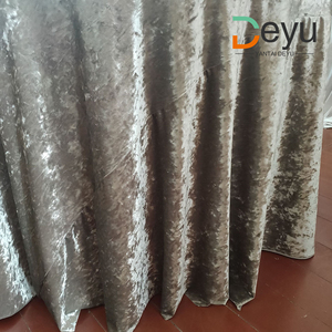Vente en gros <span class=keywords><strong>nappe</strong></span> en velours floral écrasé blanc ivoire or gris plusieurs couleurs en option - Product Image 4