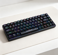 Keyboard Gaming Mini Portabel 68 Tombol Berkabel BT RGB Keyboard Gaming Mekanik untuk Tablet Laptop PC Komputer